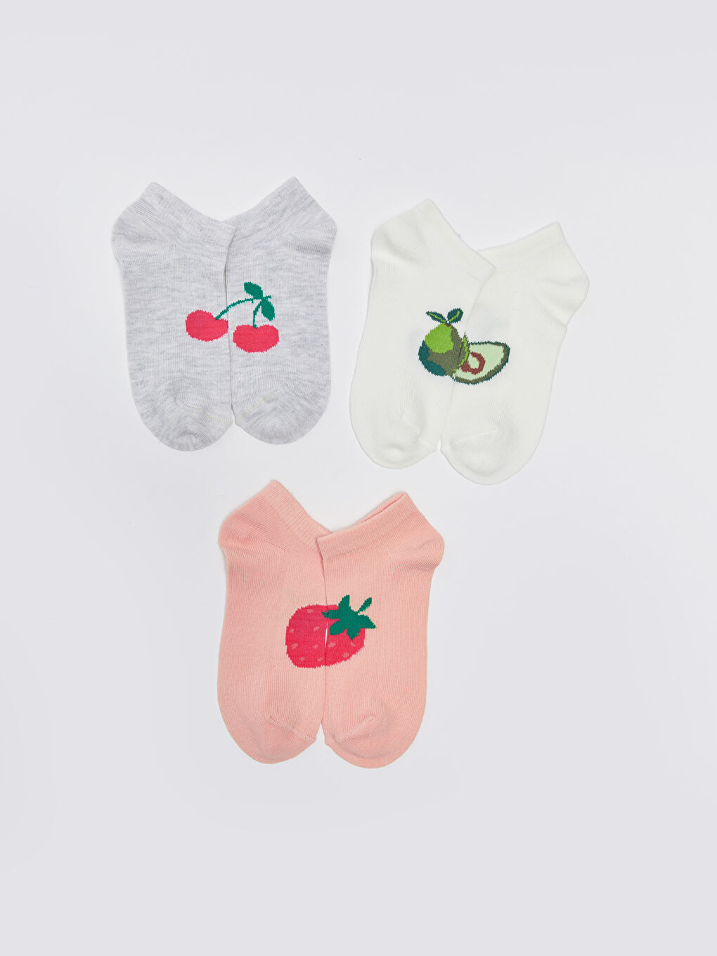 Patterned Girls' Trainer Socks 5 Pack-2