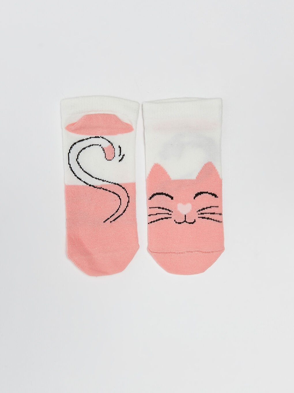 Patterned Girls' Trainer Socks 5 Pack-1