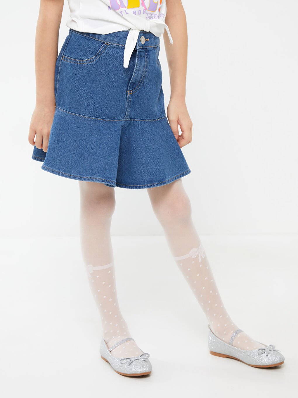 Patterned Girls' Thin Tights -S33182Z4-EEW