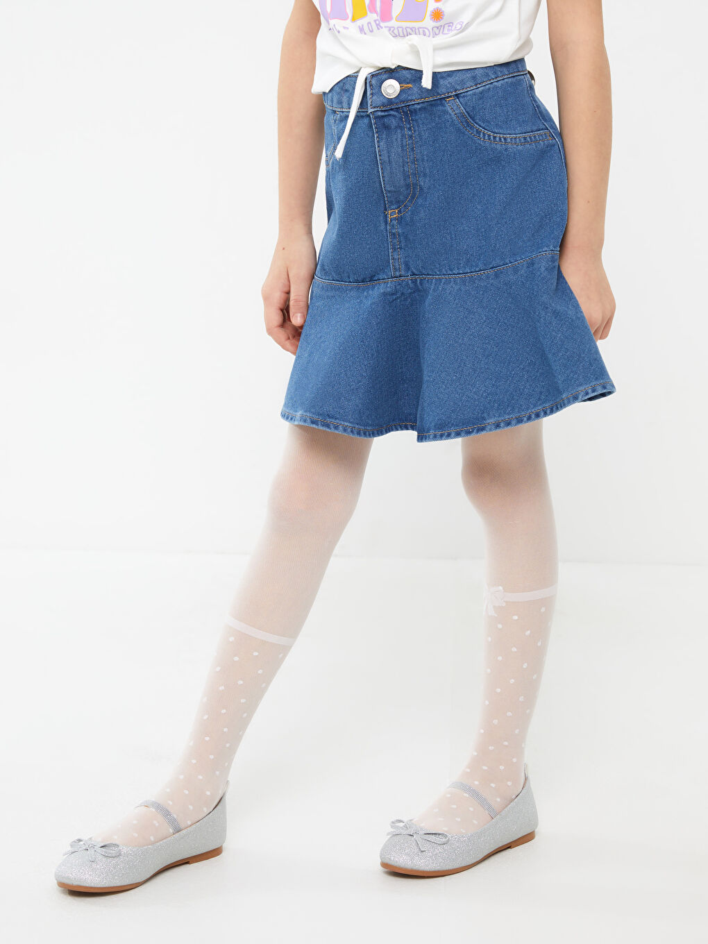 Patterned Girls' Thin Tights -S33182Z4-EEW