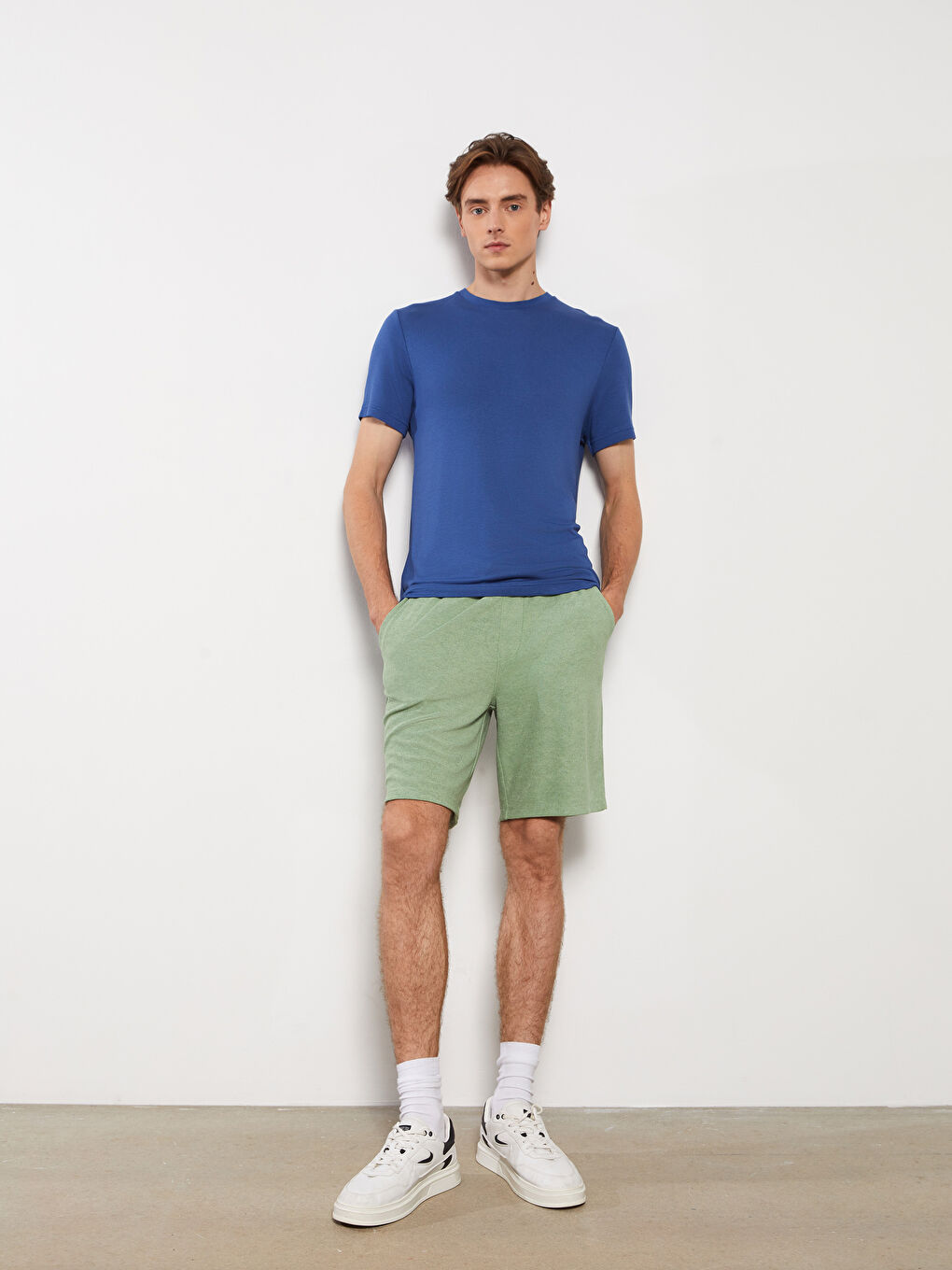 Slim Fit Binding Detail Men's Shorts -S33185Z8-GKD