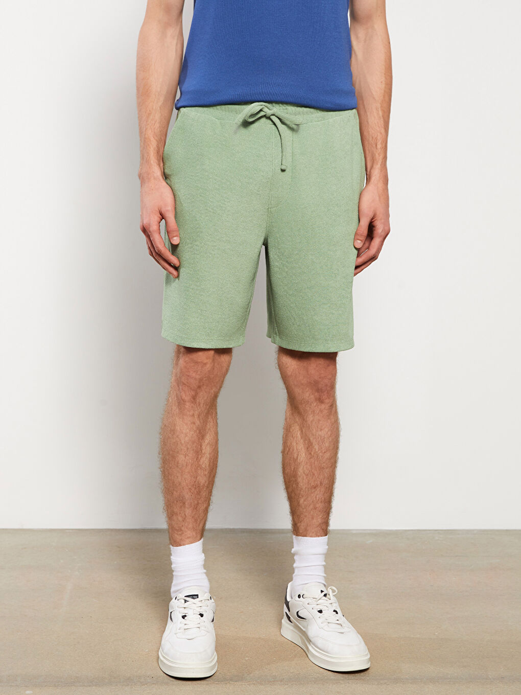 Slim Fit Binding Detail Men's Shorts -S33185Z8-GKD