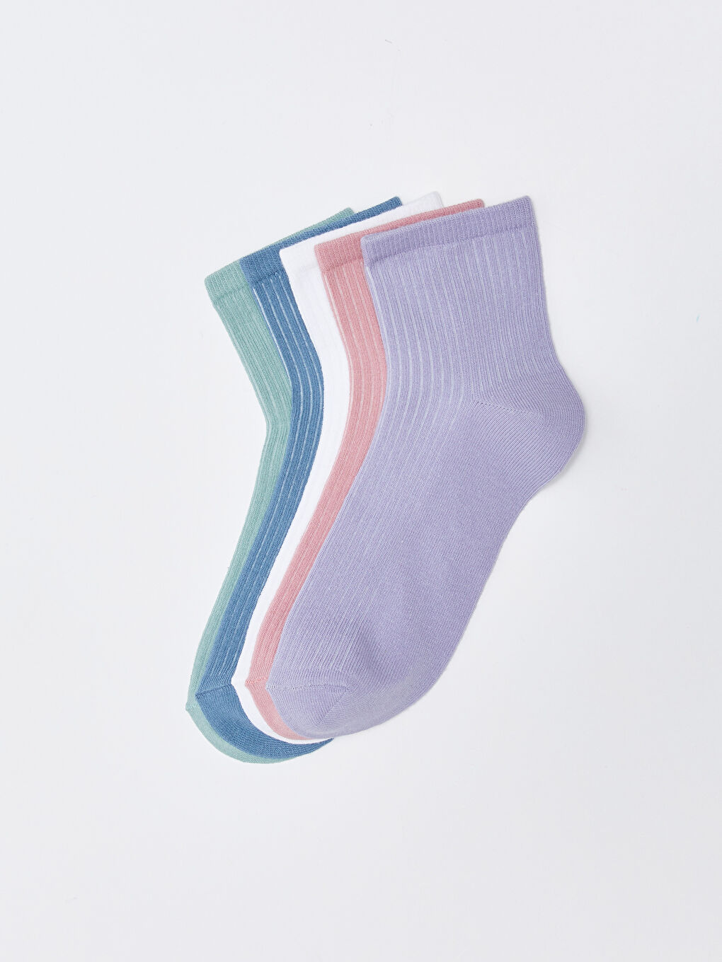 Șosete până la gleznă simple pentru femei, pachet de 5-1