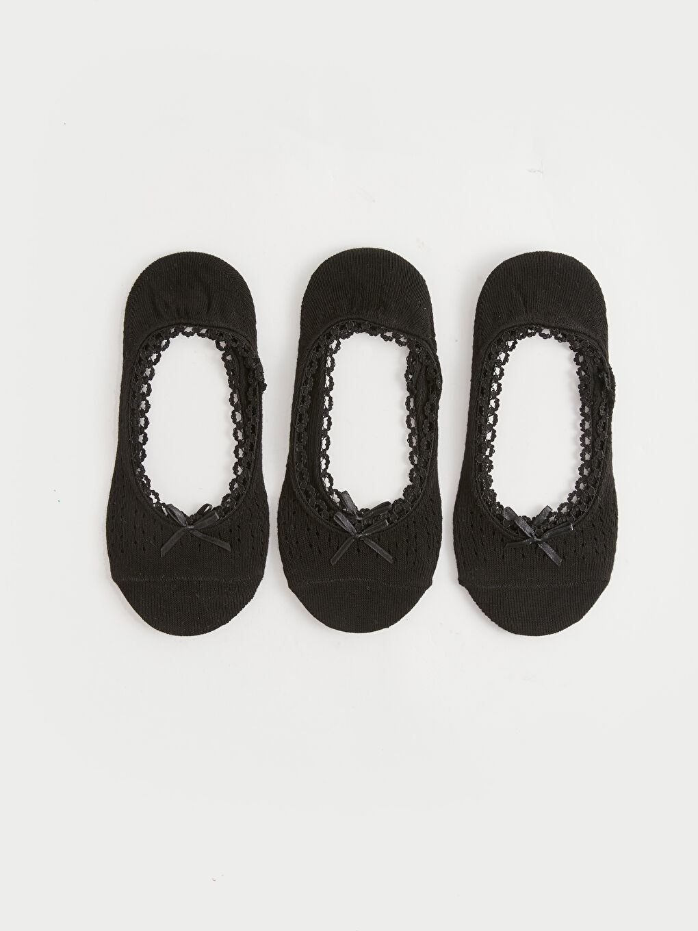 Siyah Fiyonk Detaylı Kadın Babet Çorap