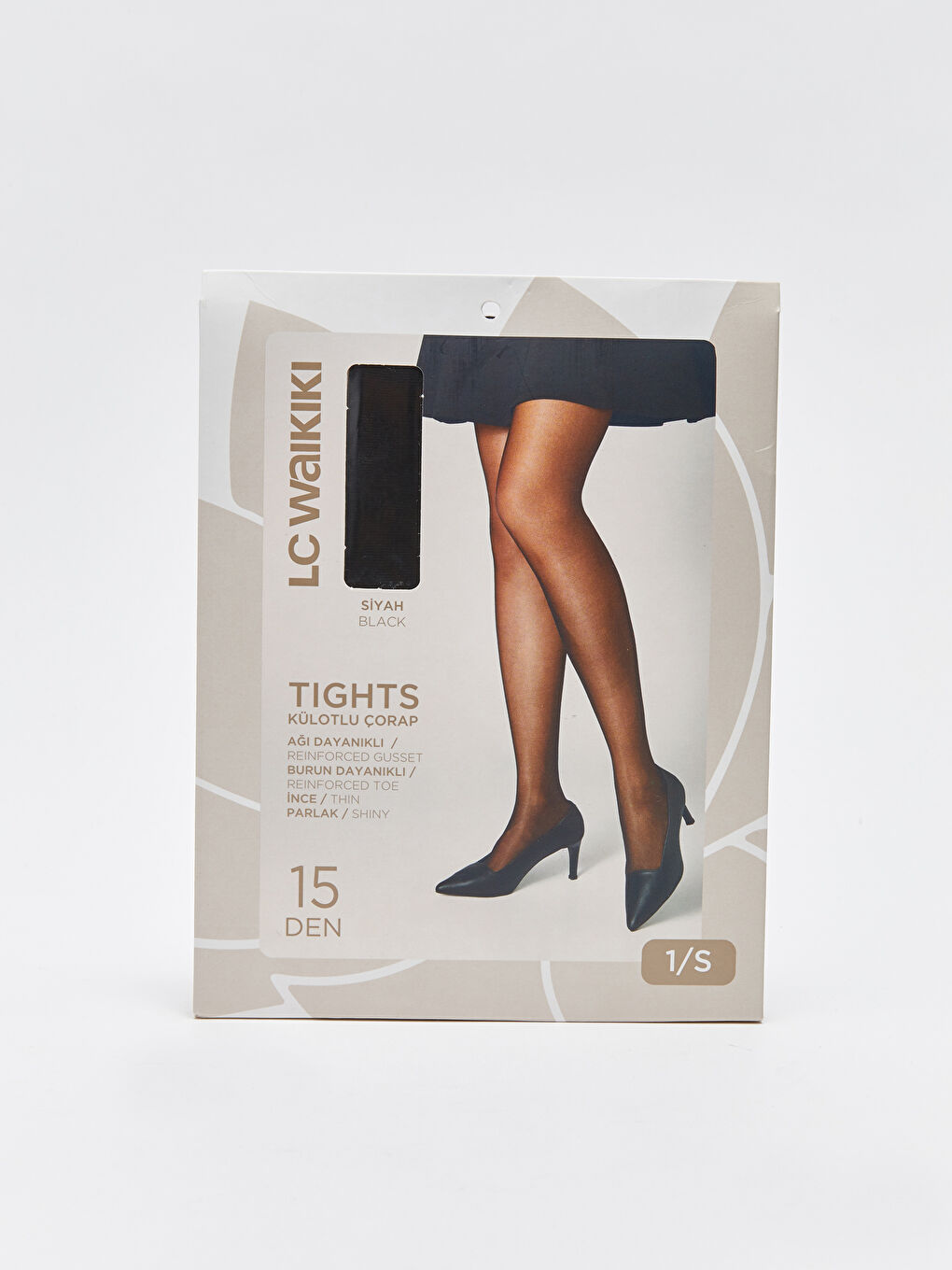 Siyah Kadın 15 Denye Düz Külotlu Çorap