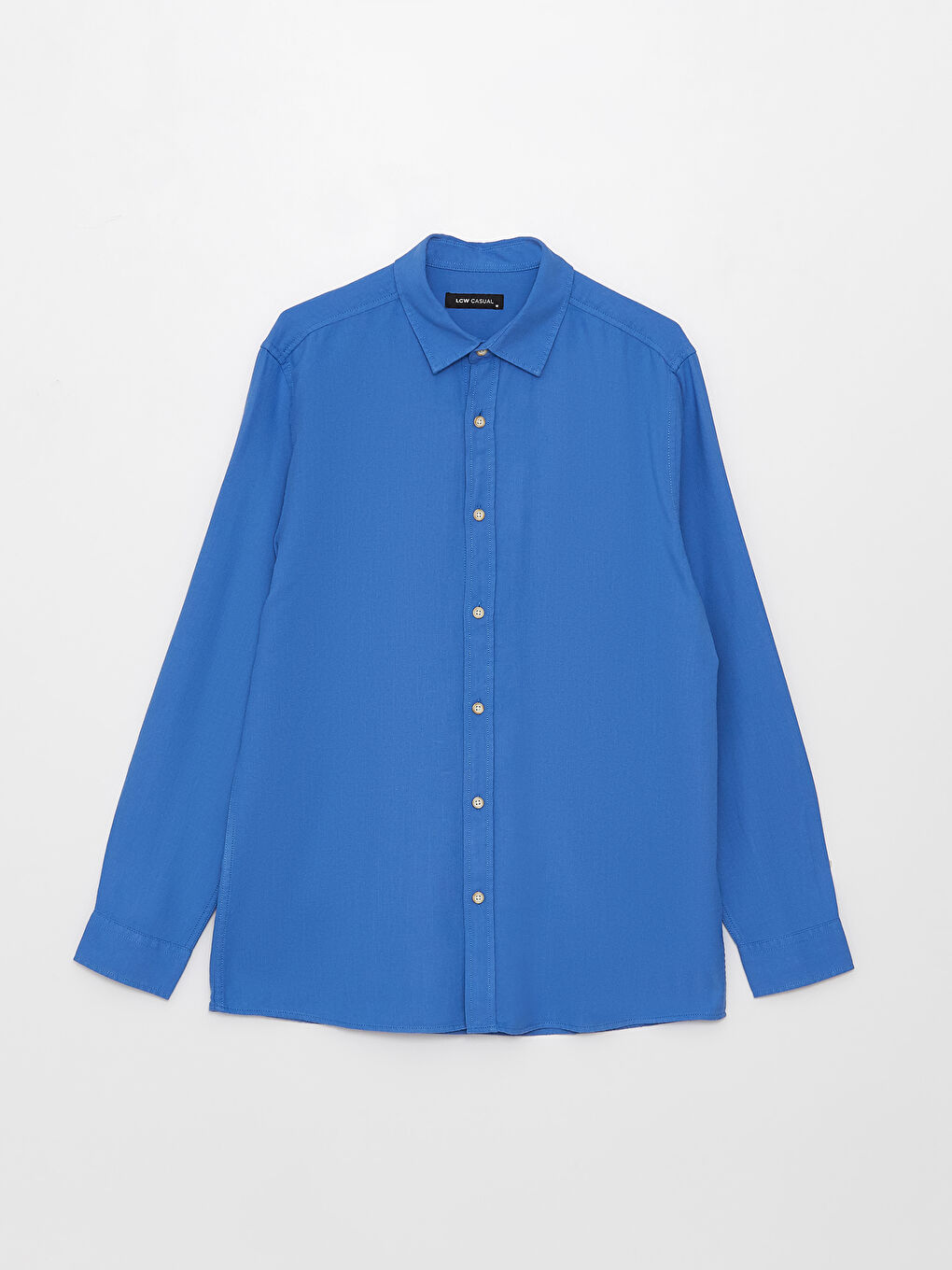 Regular Fit Long Sleeve Gabardine Men's Shirt -S33258Z8-SVS