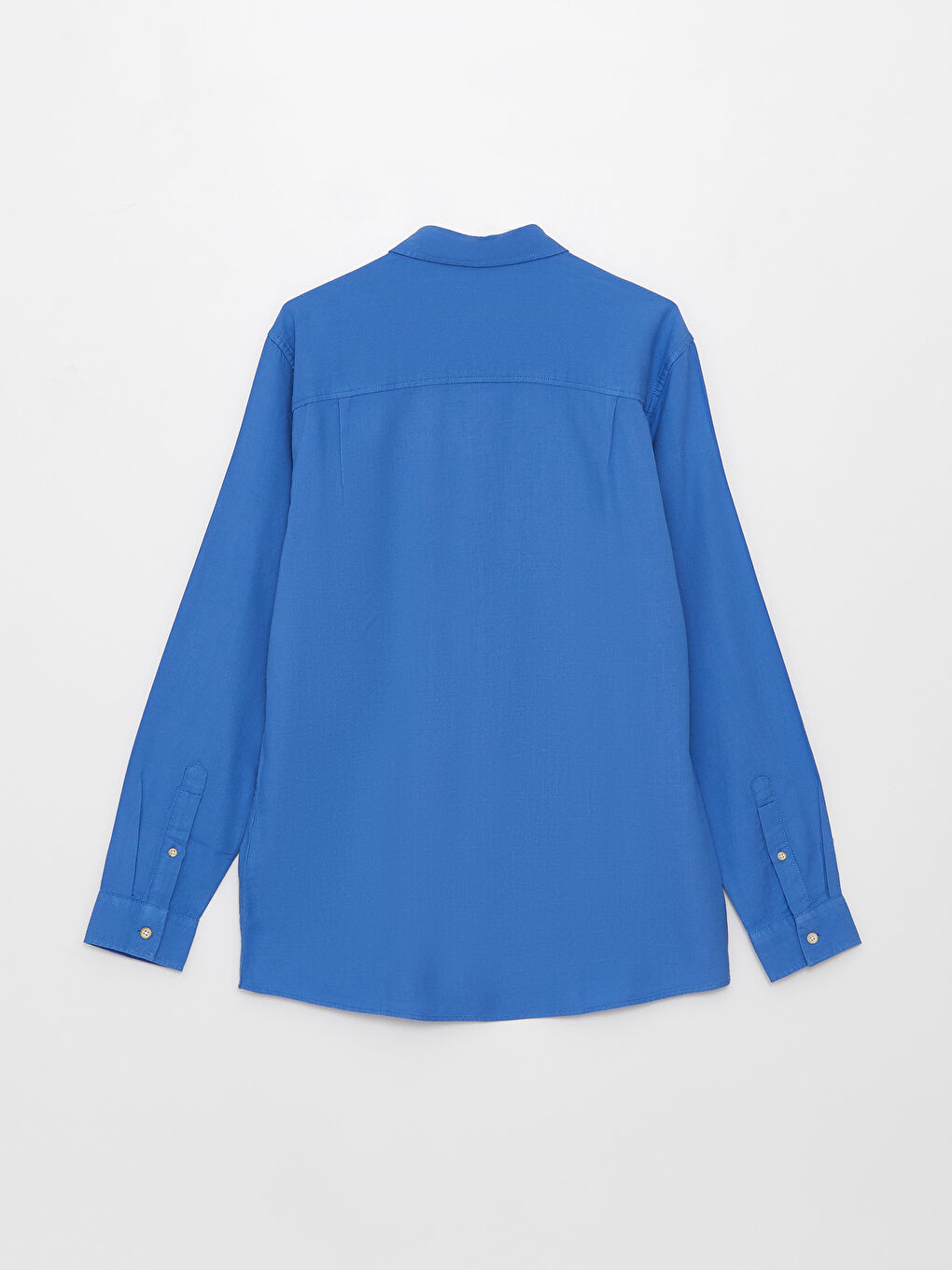 Regular Fit Long Sleeve Gabardine Men's Shirt -S33258Z8-SVS