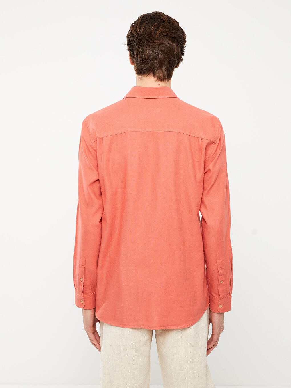 Regular Fit Long Sleeve Gabardine Men's Shirt-4