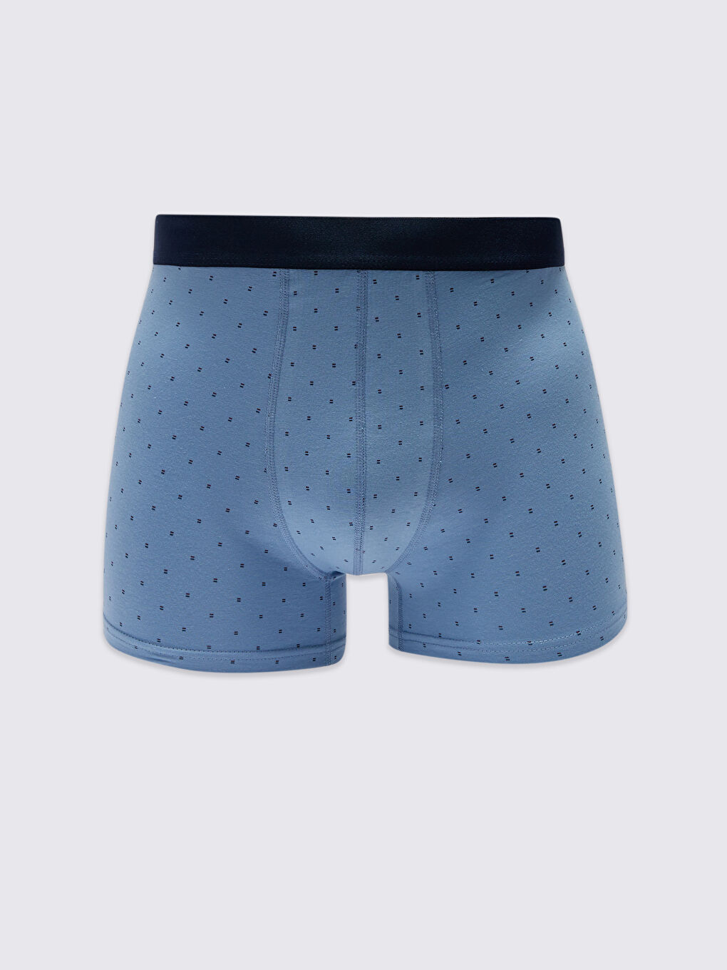 Mavi Standart Kalıp Pamuklu Esnek Erkek Boxer 3'lü-2