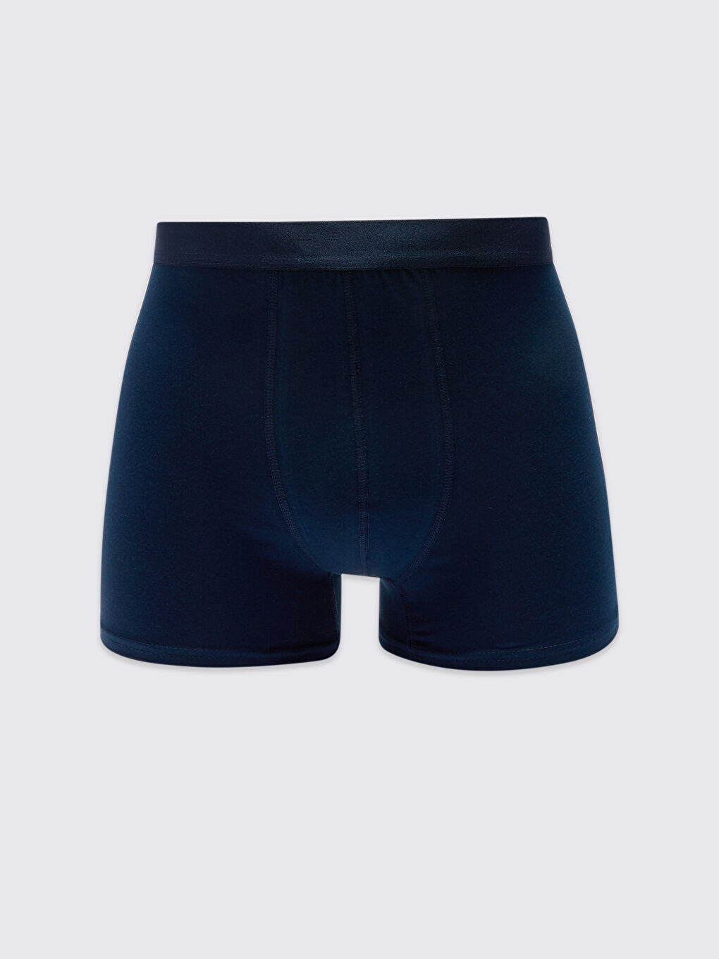Mavi Standart Kalıp Pamuklu Esnek Erkek Boxer 3'lü-3