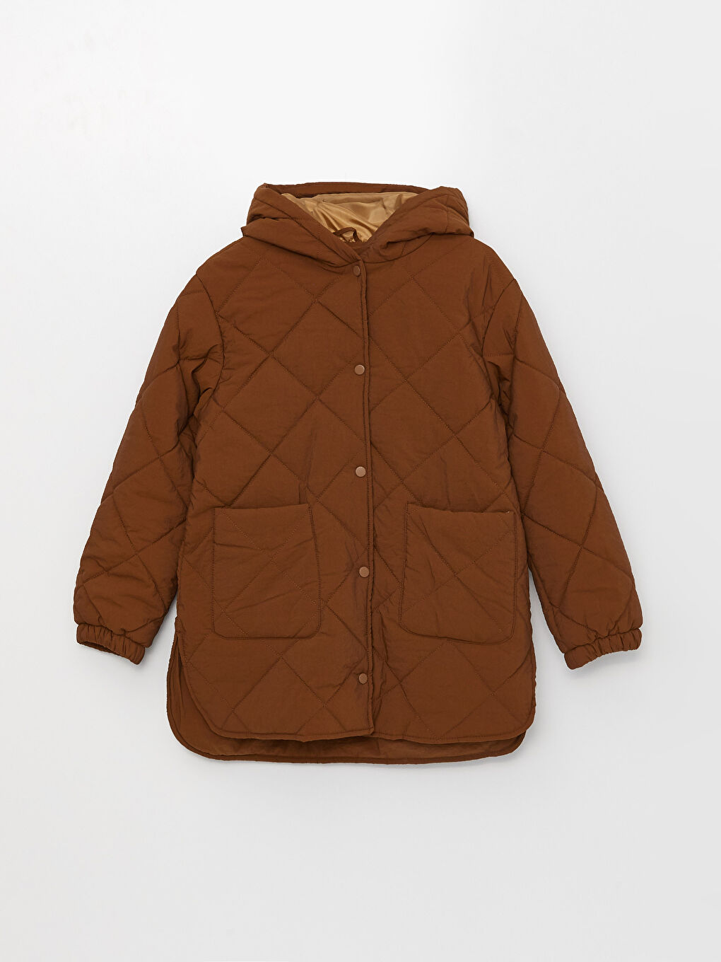 معطف منتفخ مبطّن بنقشة بكابوش كم طويل للسيدات-7