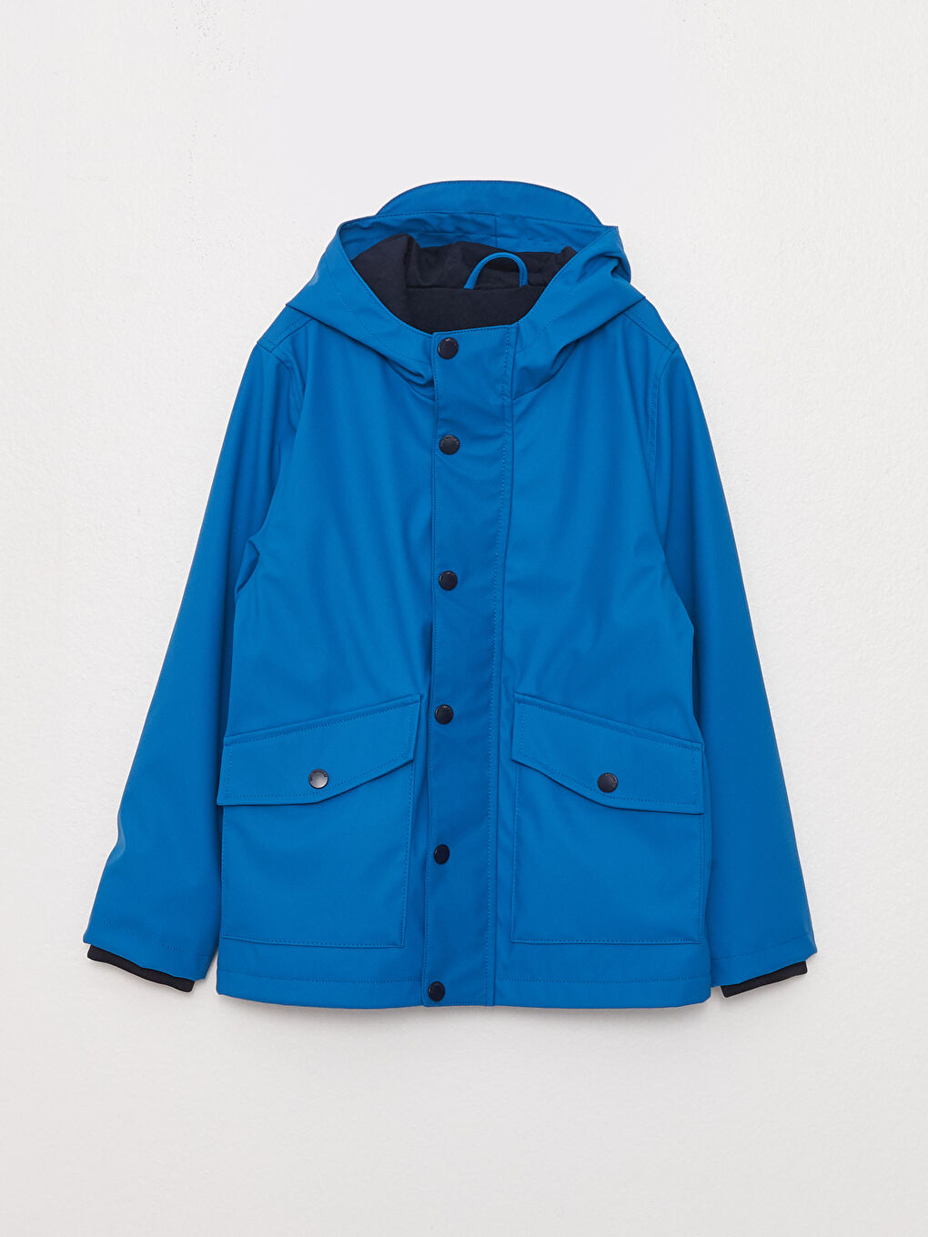 Mavi Kapüşonlu Basic Erkek Çocuk Yağmurluk