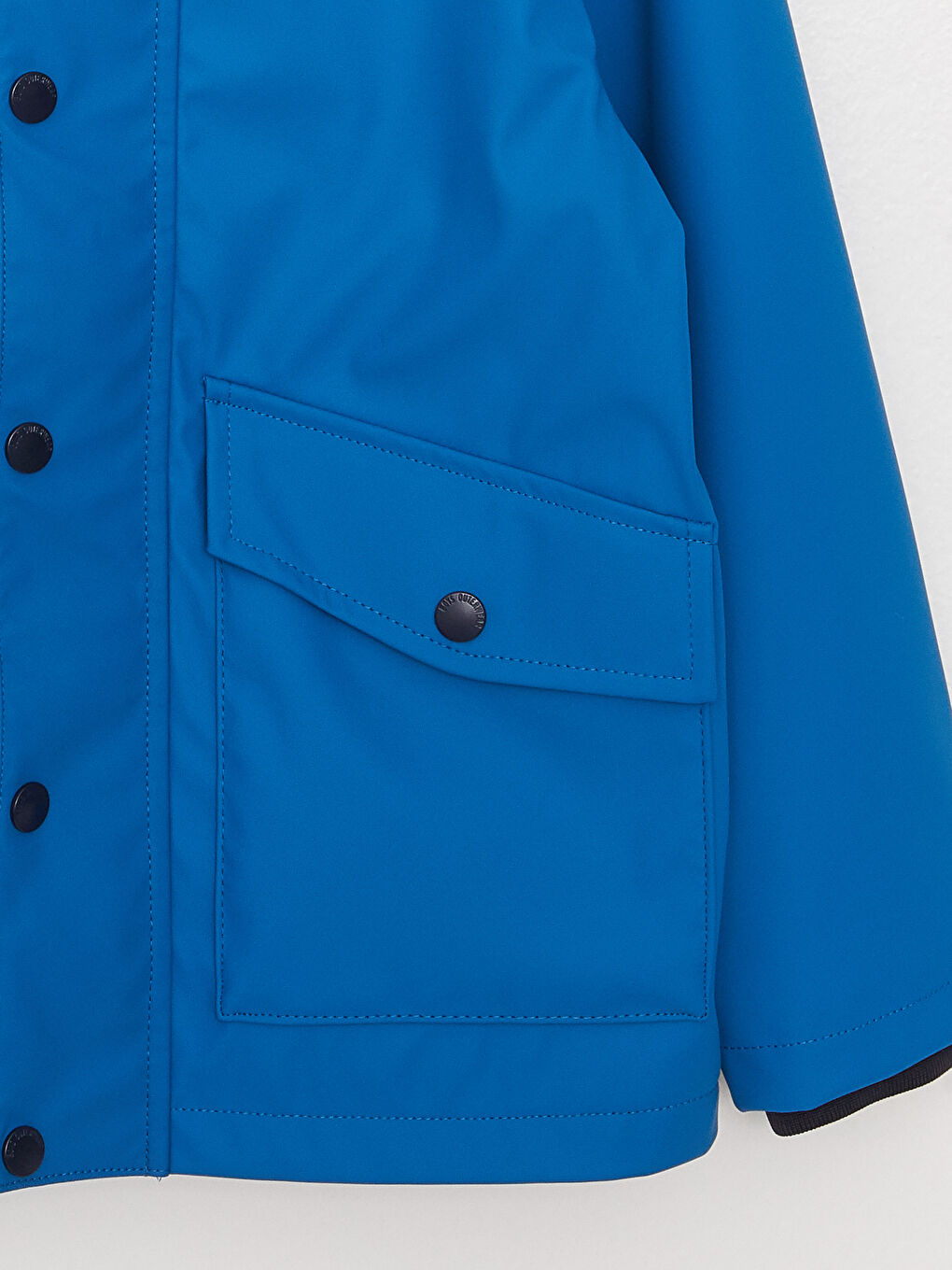 Mavi Kapüşonlu Basic Erkek Çocuk Yağmurluk-2