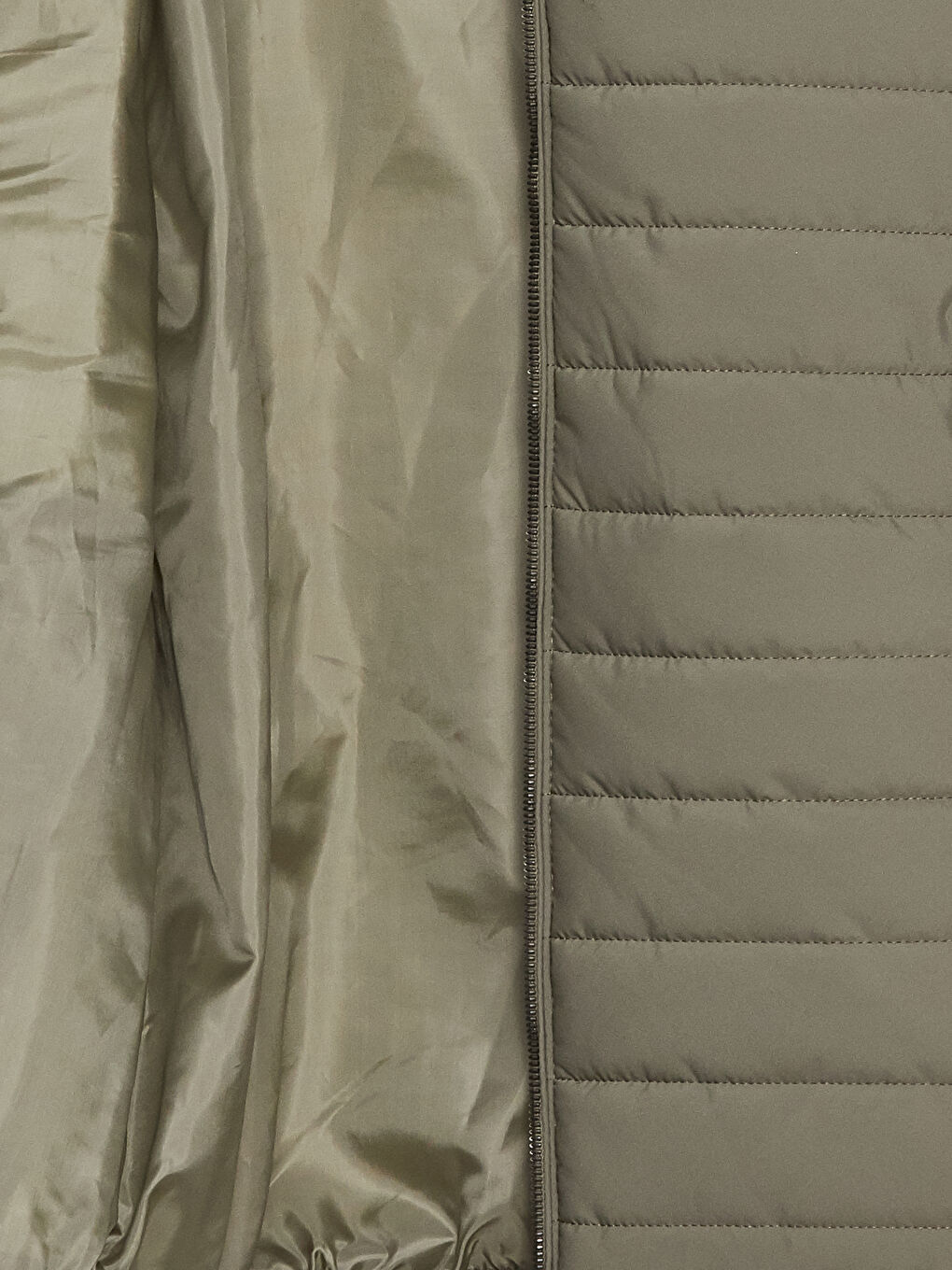 Yeşil Standart Kalıp Dik Yaka Erkek Şişme Mont-7