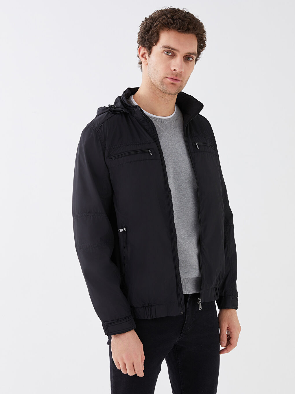 Standard Fit Turtle Neck Men's Coat -S33275Z8-CVL