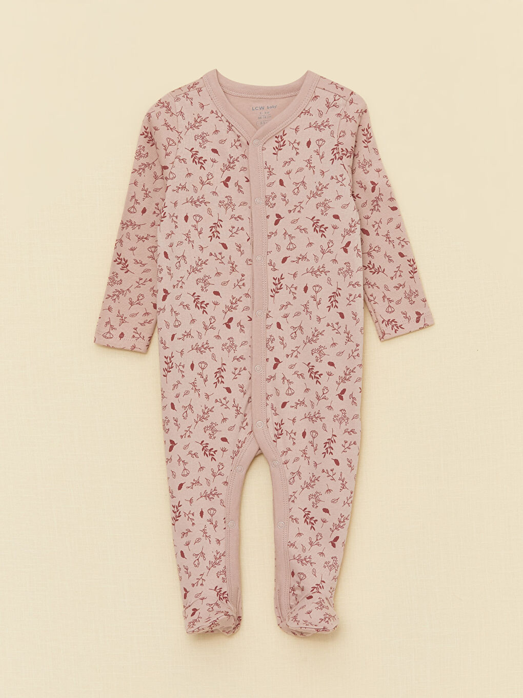 V-ს ფორმის დეკოლტე გრძელმკლავიანი ბამბის გოგოს კომბინიზონი 2 ცალი-2