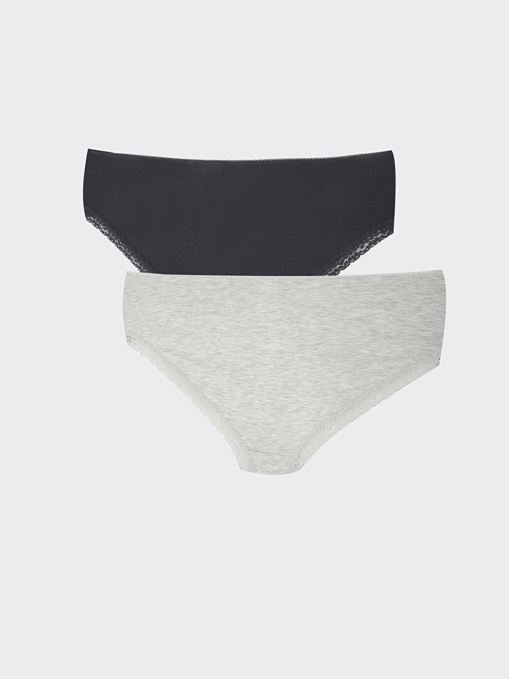 Siyah Dantel Detaylı Hipster Külot 2'li Paket-1