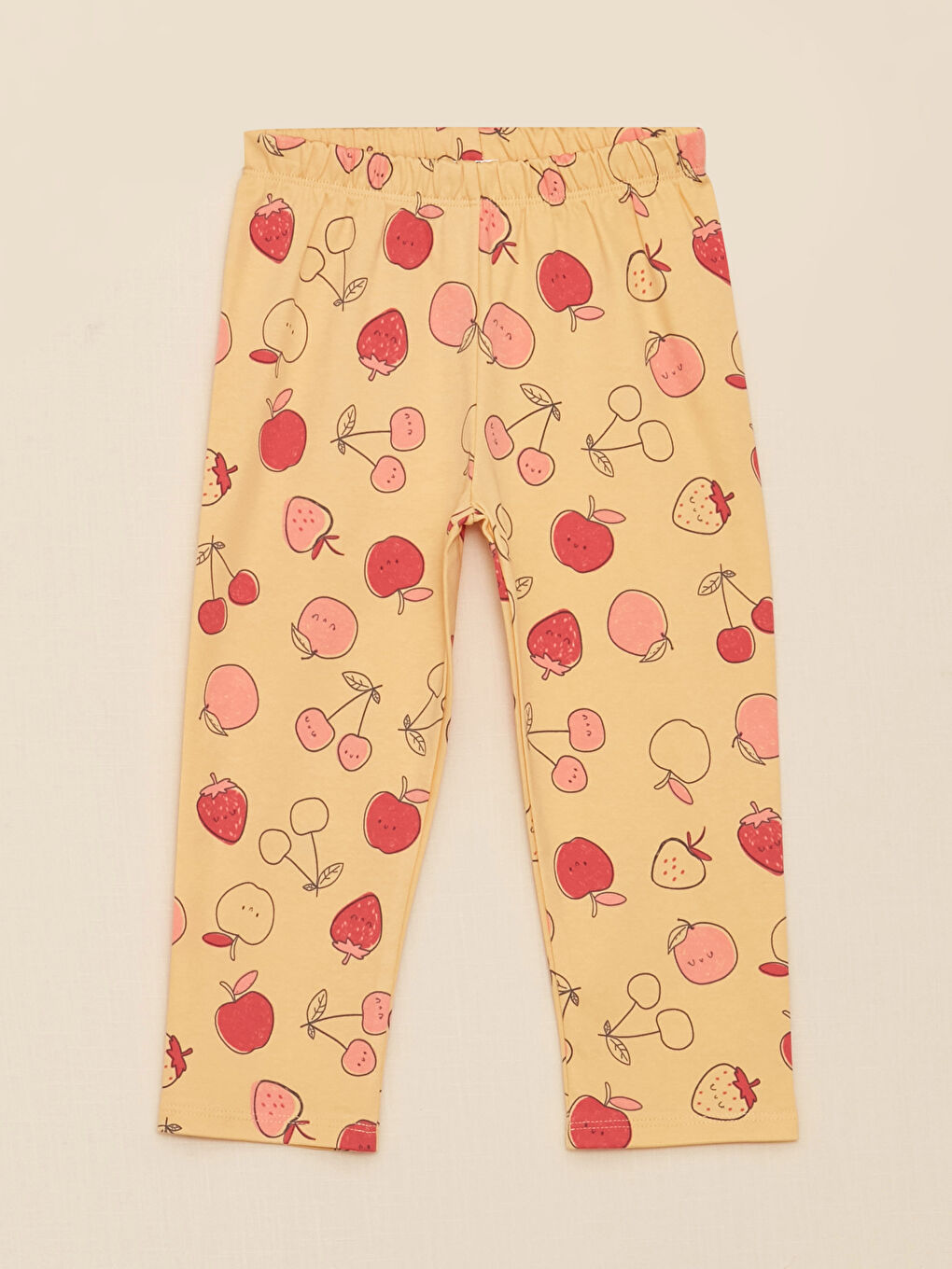 Polo Neck Long Sleeve Printed Baby Girl Pajama Set-2