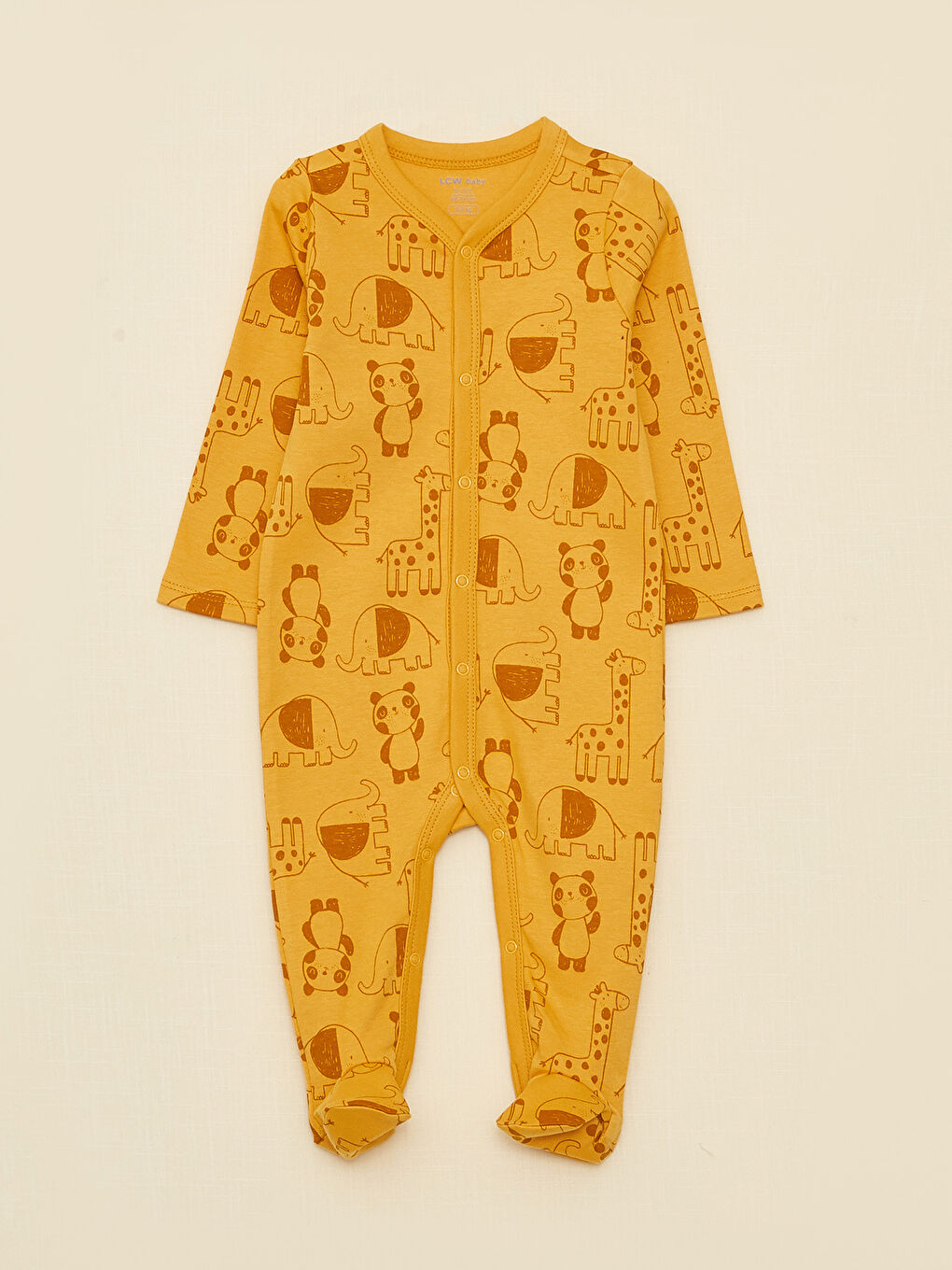 V Neck Long Sleeve Printed Baby Boy Jumpsuit 2-Pack-1