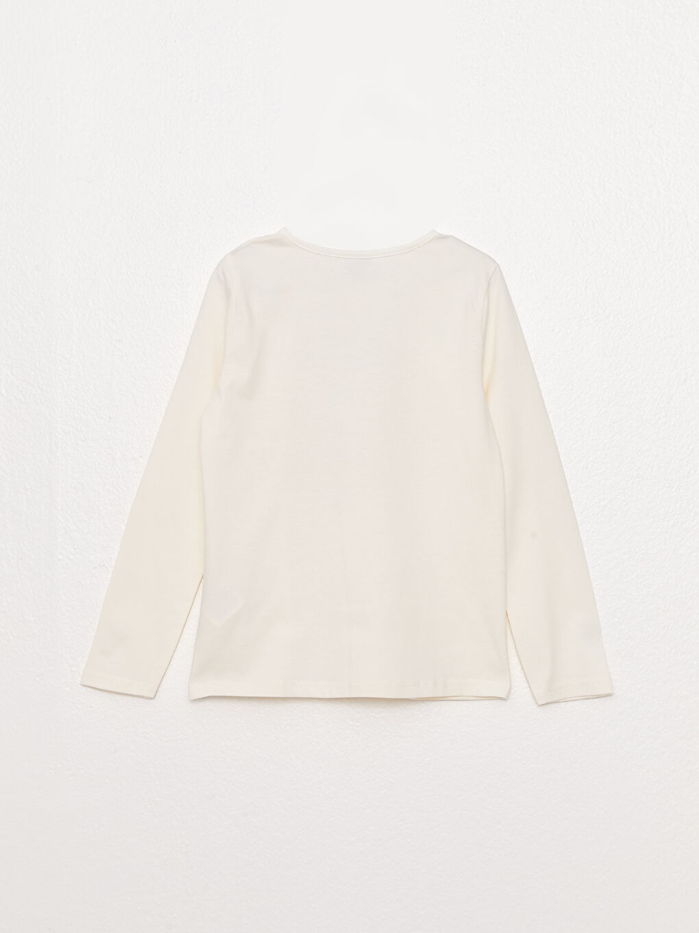 Crew Neck Printed Long Sleeve Girls' T-Shirt-1