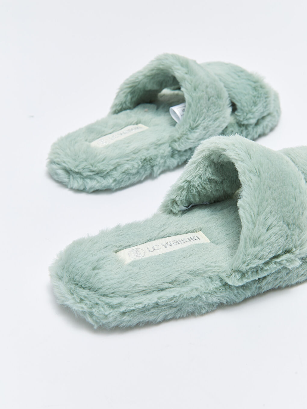 Plush Double Banded Women's House Slippers-4