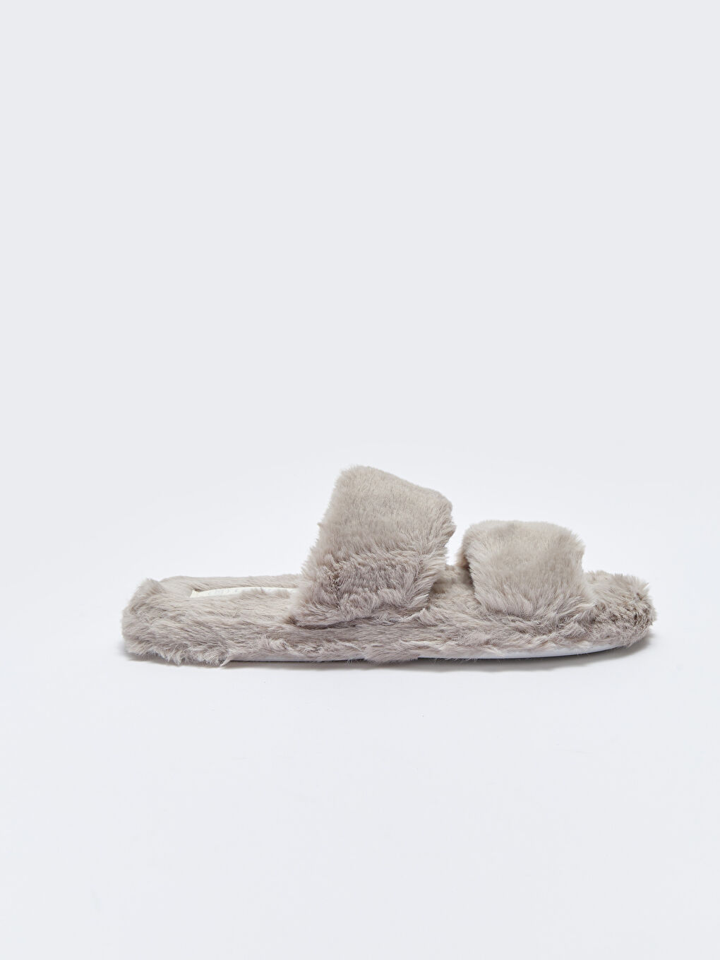 Pantoufles de Maison à Double Bande en Peluche pour Femmes-1