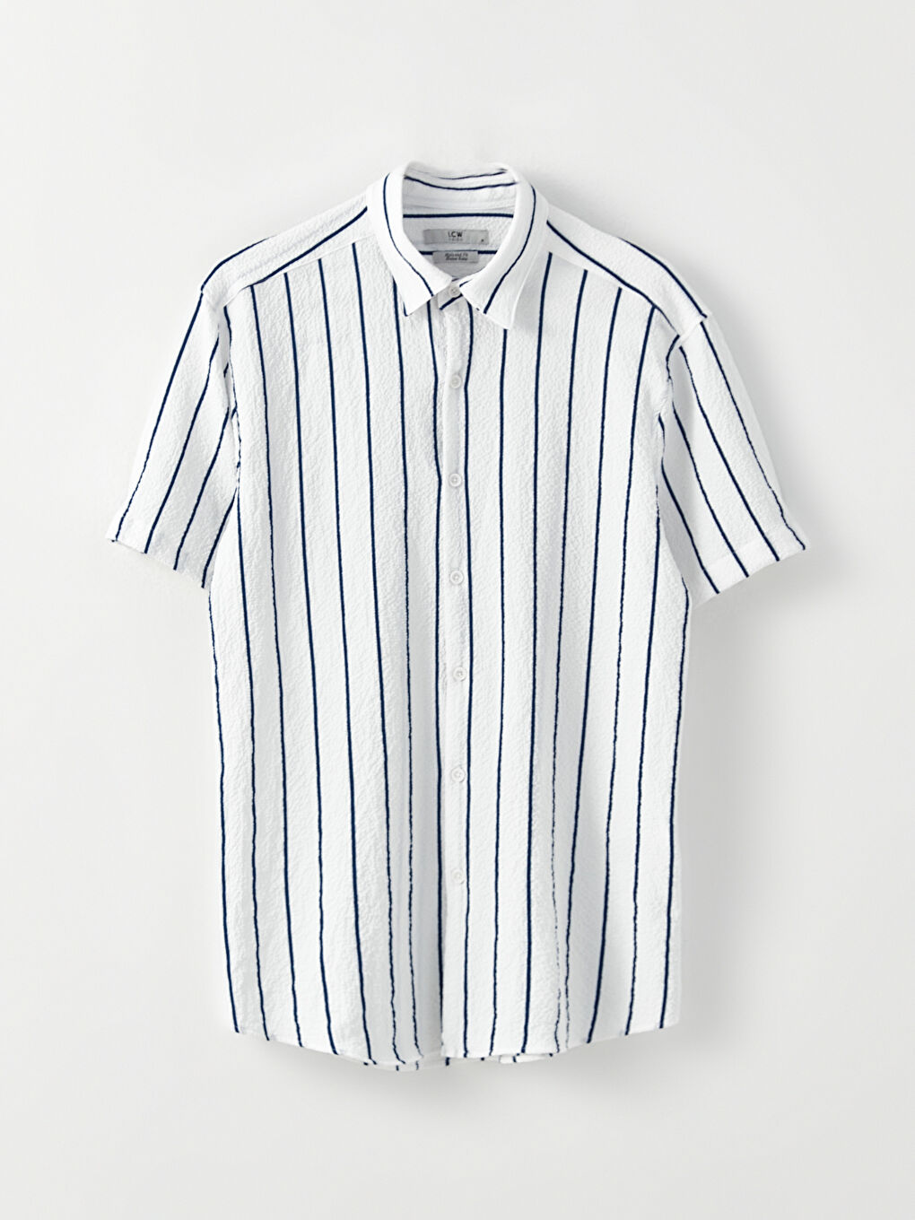 LCW Vision Relaxed Fit Short Sleeve Striped Men's Shirt -S33486Z8-KE8