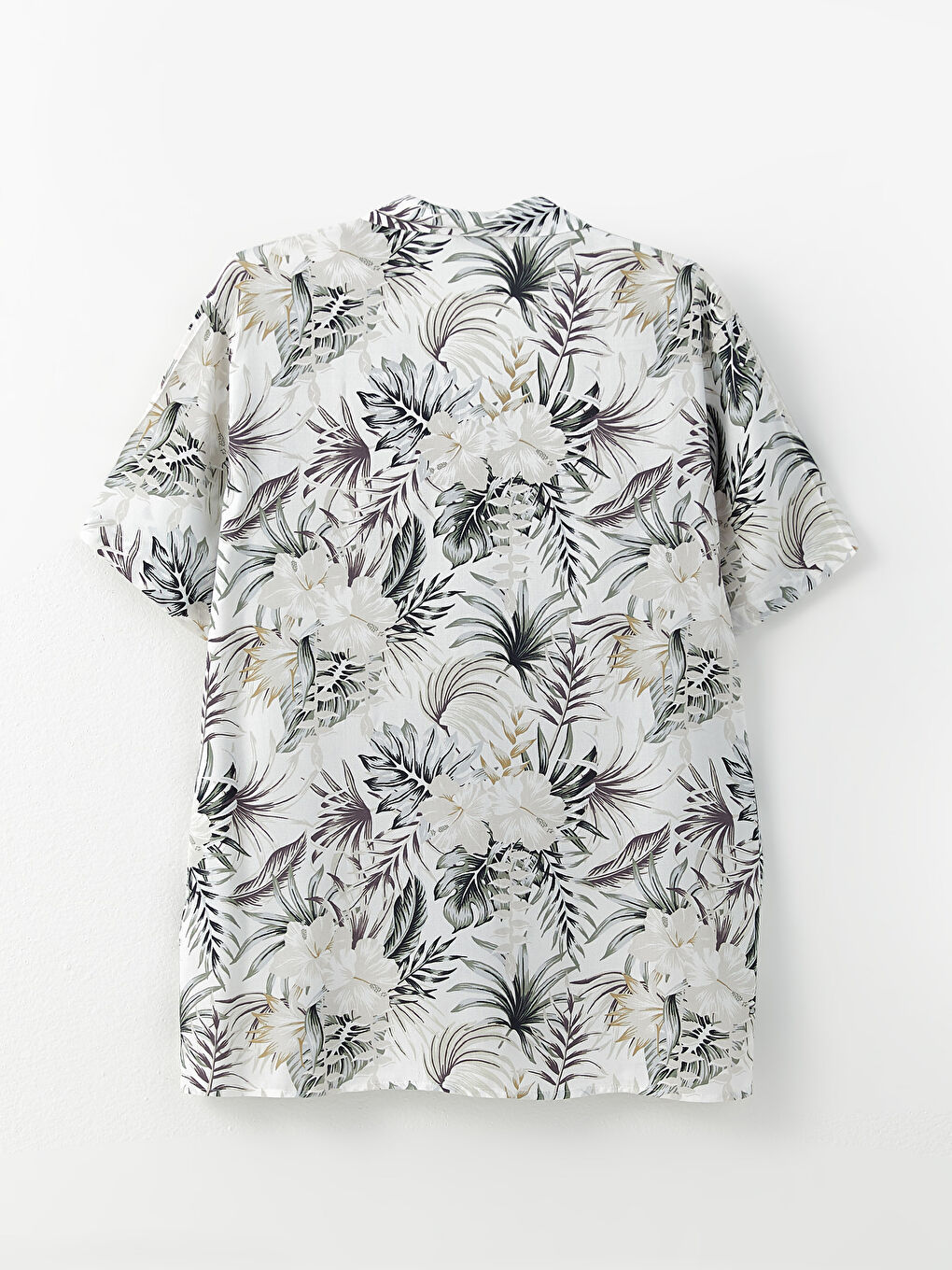 LCW Vision Loose Fit Short Sleeve Patterned Viscose Men's Shirt -S33488Z8-KE8