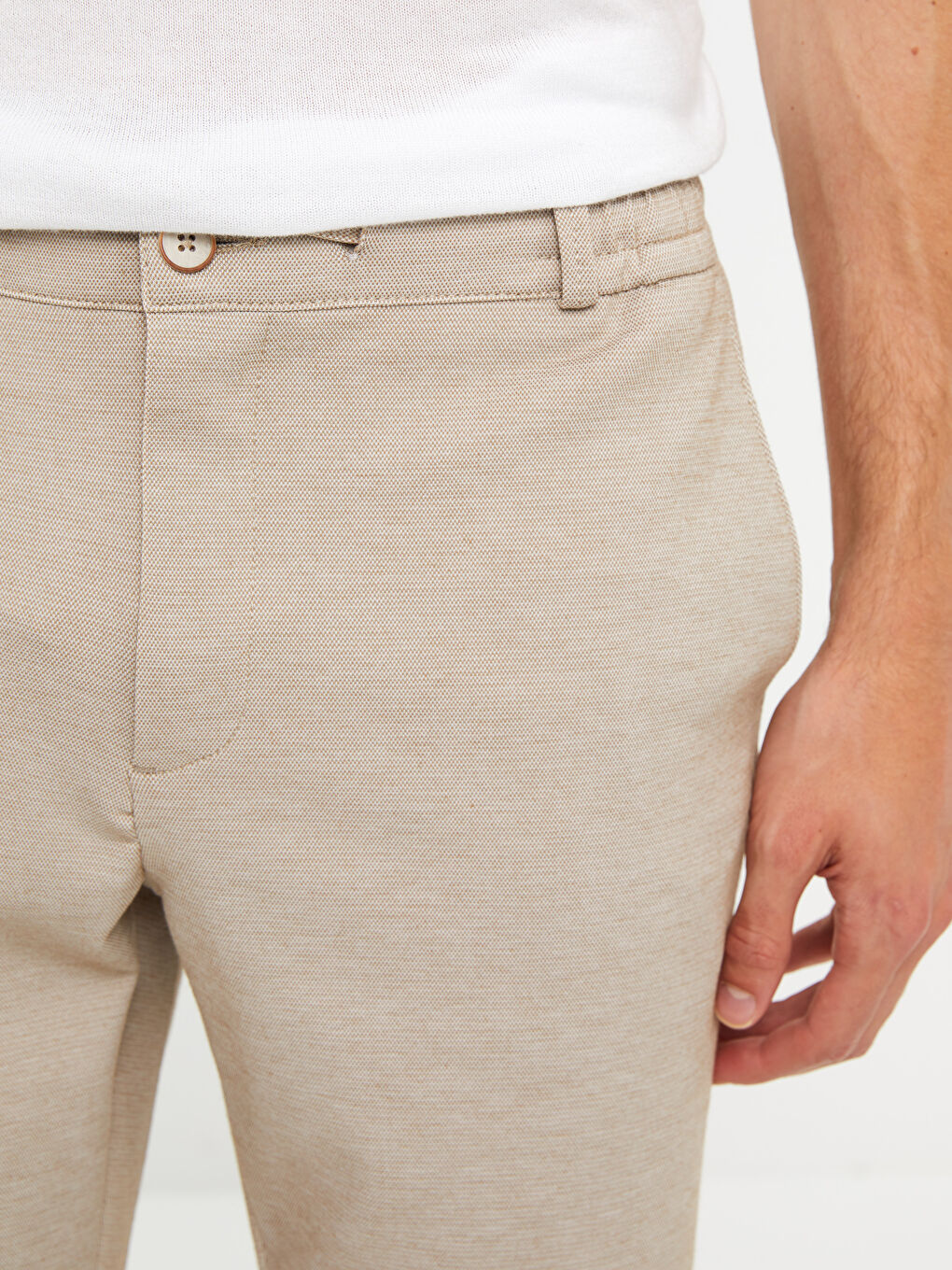 Slim Fit Binding Detail Men's Shorts -S33506Z8-CT2