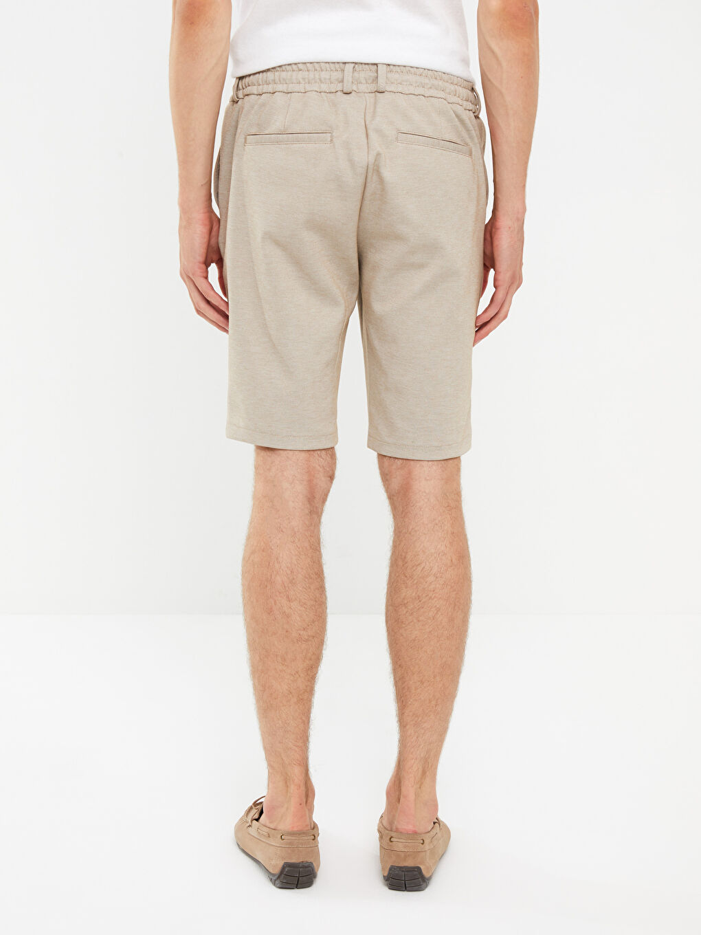 Slim Fit Binding Detail Men's Shorts -S33506Z8-CT2
