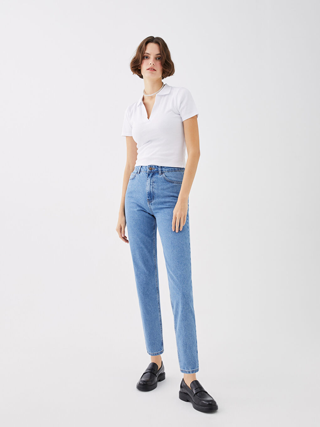 High Waist Mom Fit Women's Jeans-1