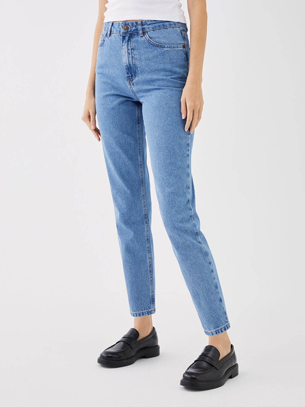 High Waist Mom Fit Women's Jeans-3