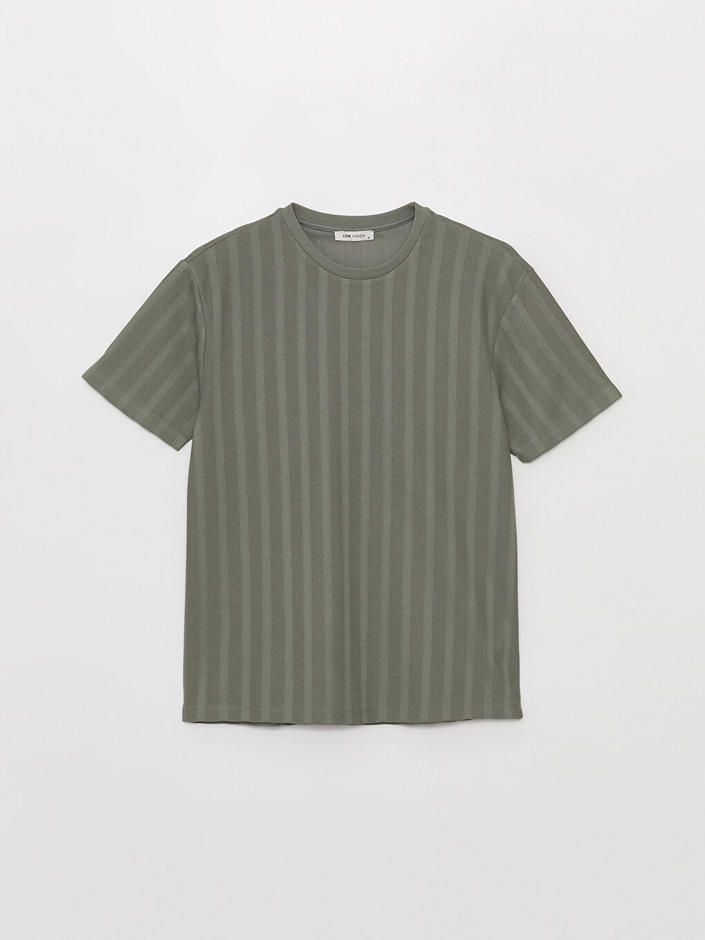 Yeşil Bisiklet Yaka Kısa Kollu Pike Erkek Tişört-5