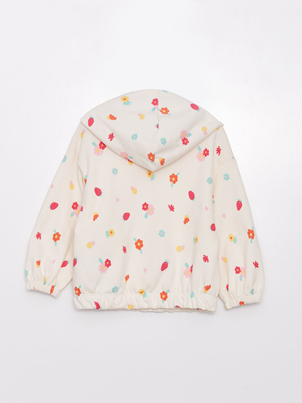 كارديجان بناتي رضّع بكابوش كم طويل مطبوع بسحاب-1