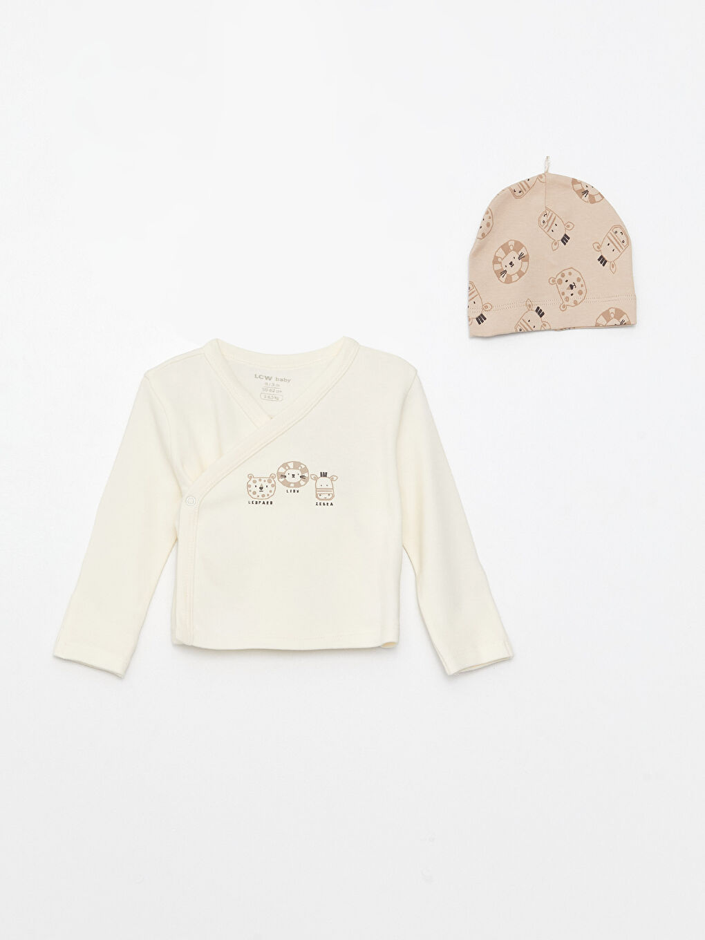 Crew Neck Long Sleeve Printed Baby Boy Hospital Set-1