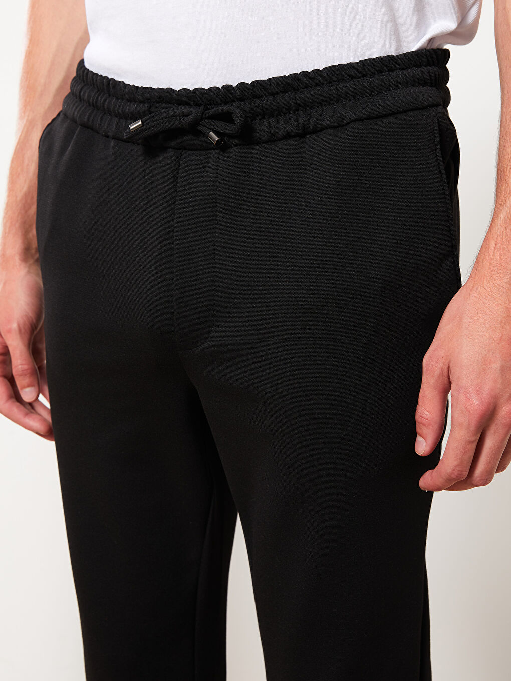 Schmal Geschnittene Gestrickte Herrenhose-4