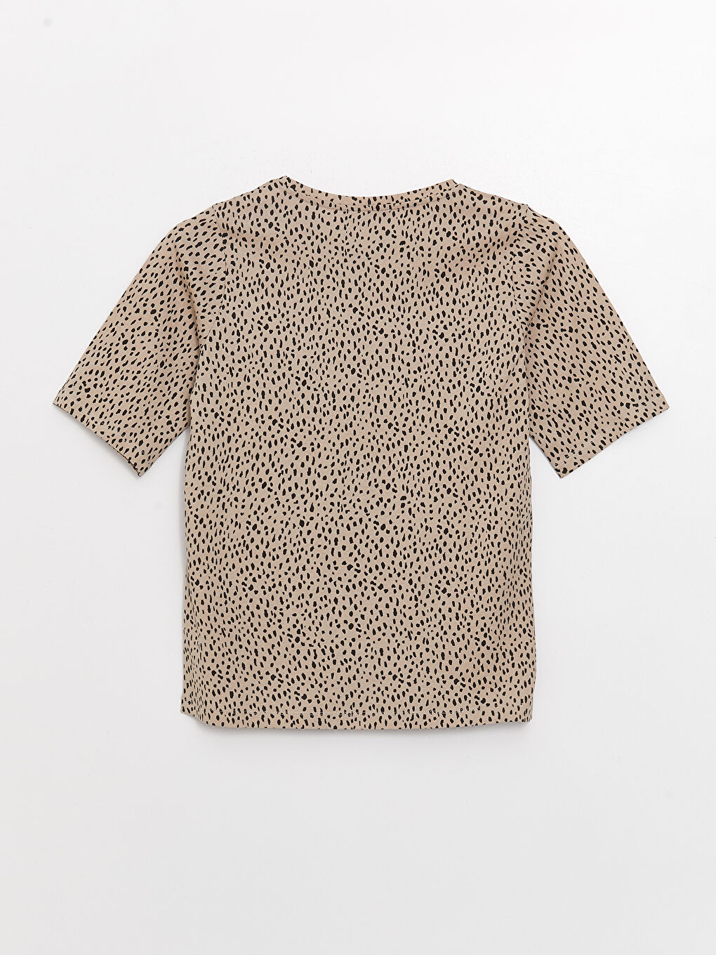 T-shirt à manches courtes à motifs avec col rond pour Femmes-6