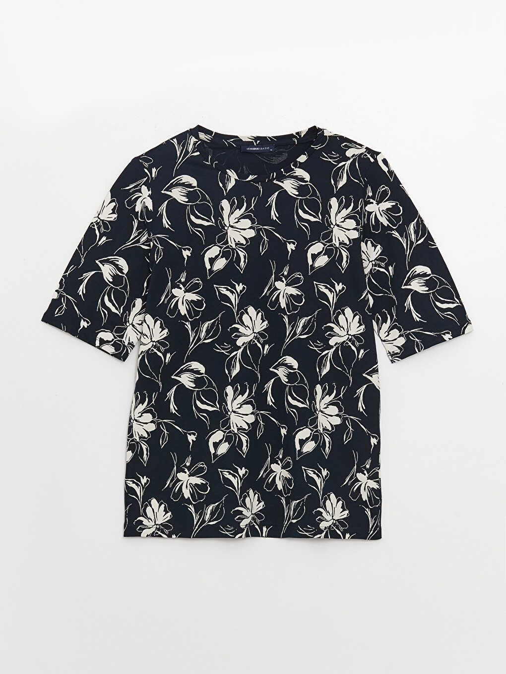 T-shirt À Manches Courtes À Motifs Avec Col Rond Pour Femmes-5