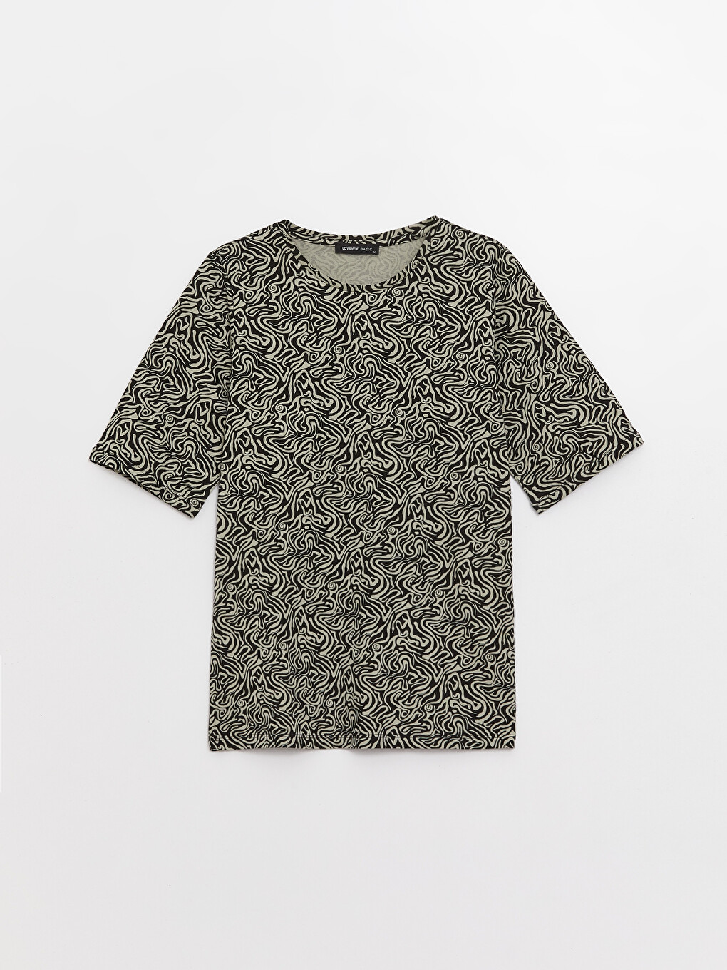 T-shirt À Manches Courtes À Motifs Avec Col Rond Pour Femmes-5