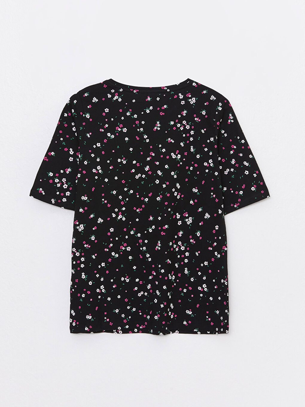 LCWAIKIKI Basic Crew Neck Floral Short Sleeve Women's T-Shirt -S33569Z8-LTQ