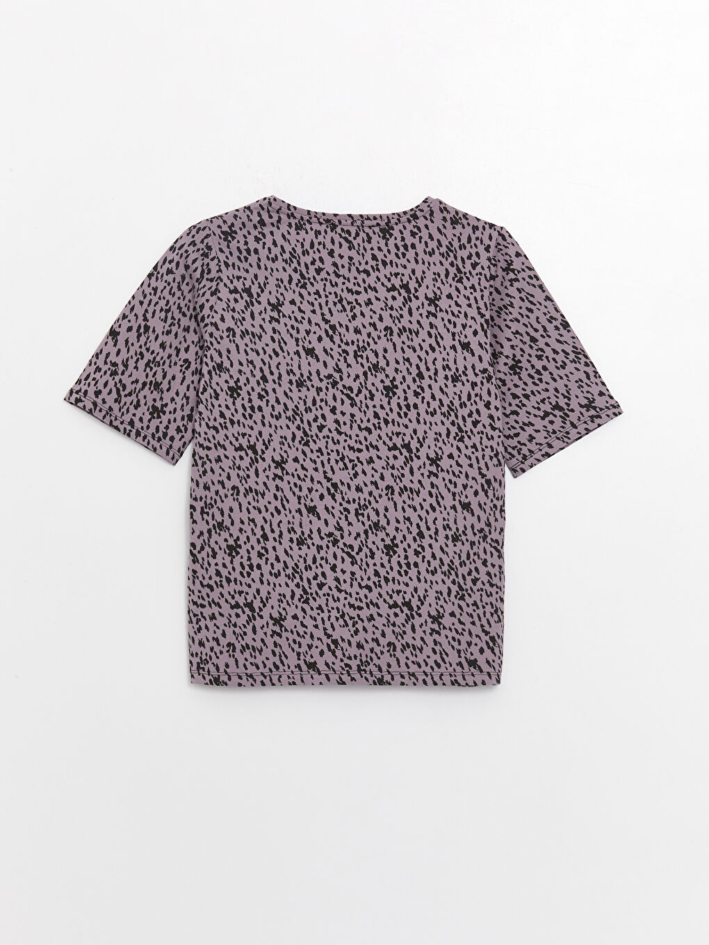 Crew Neck Patterned Short Sleeve Women's T-Shirt -S33569Z8-LSD