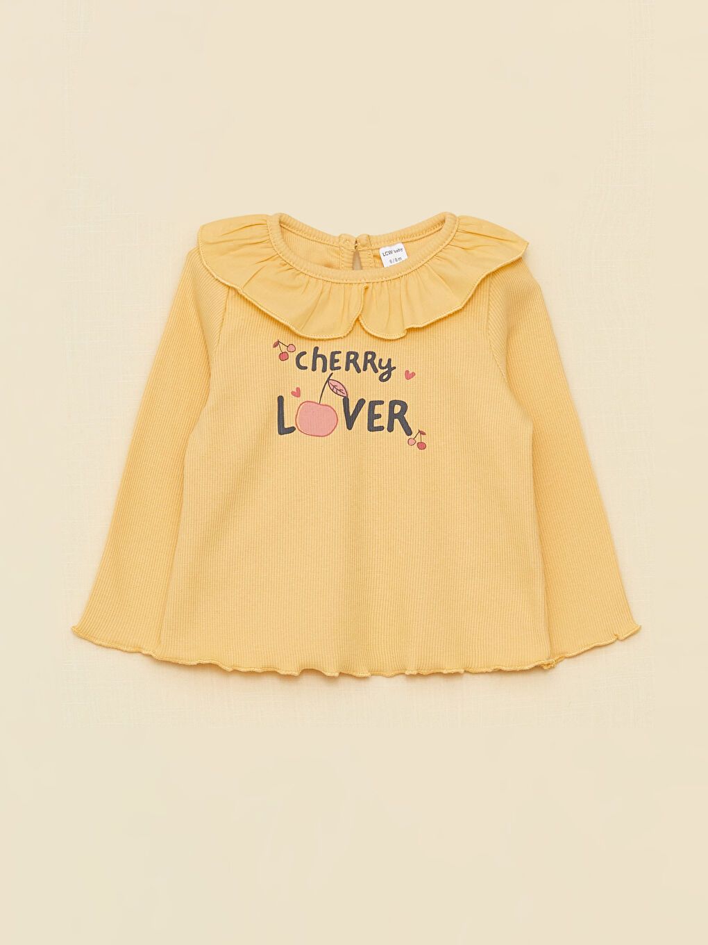 Дөңгелек жағалы ұзын жеңді принтті мақтадан жасалған қыз балаға арналған блузка мен леггинс жинағы-1