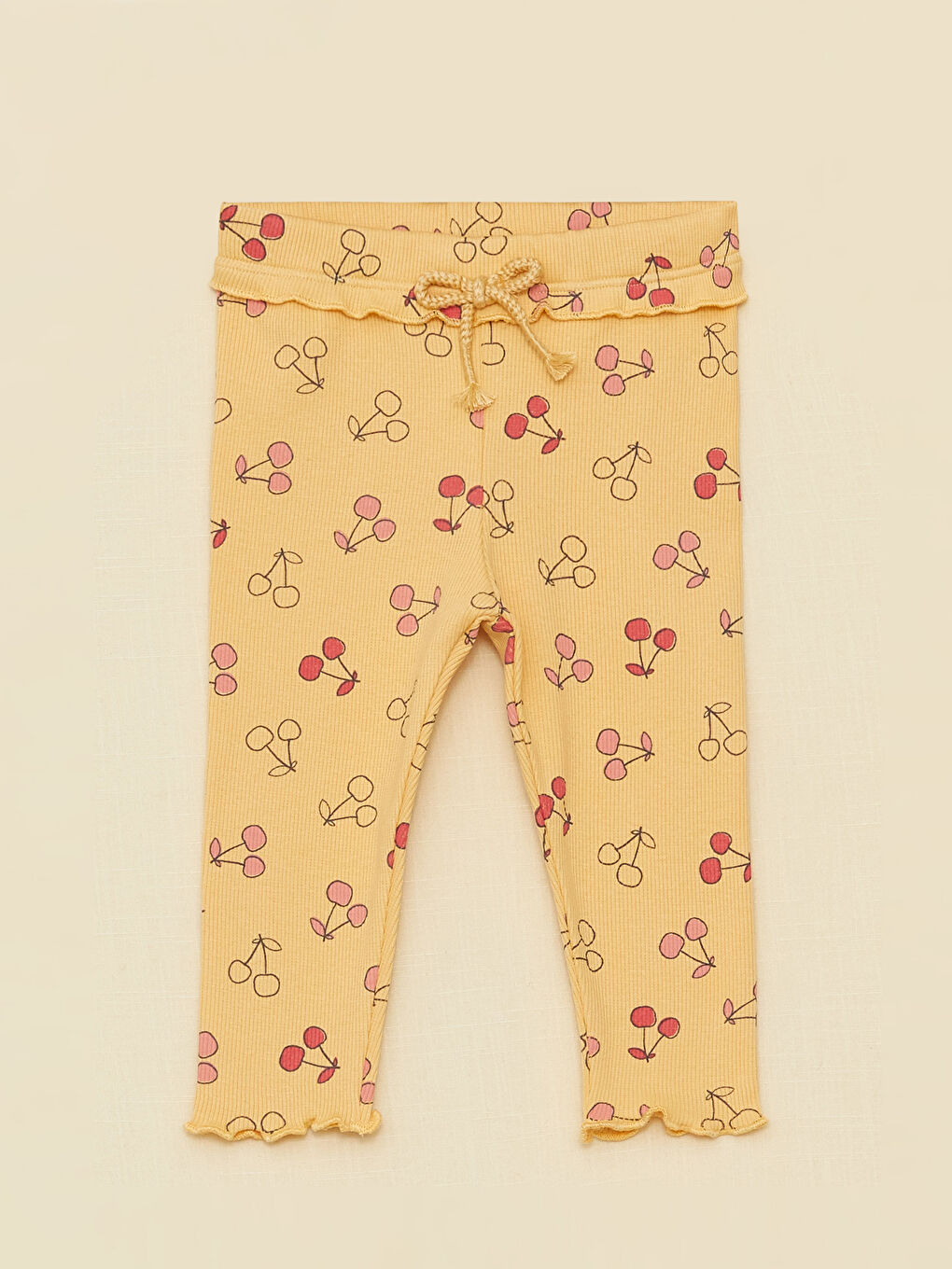 Дөңгелек жағалы ұзын жеңді принтті мақтадан жасалған қыз балаға арналған блузка мен леггинс жинағы-2