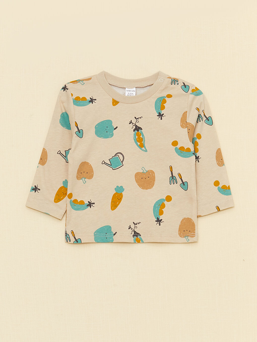 Круглый вырез, с длинным рукавом, с принтом, комплект из футболки и брюк для малышей мальчиков, 2 упаковки-1