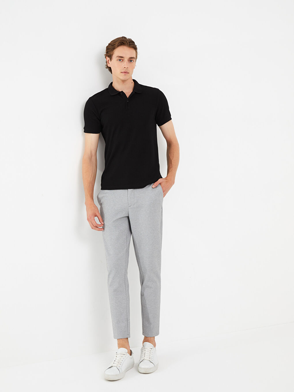Slim Fit Knitted Men's Trousers