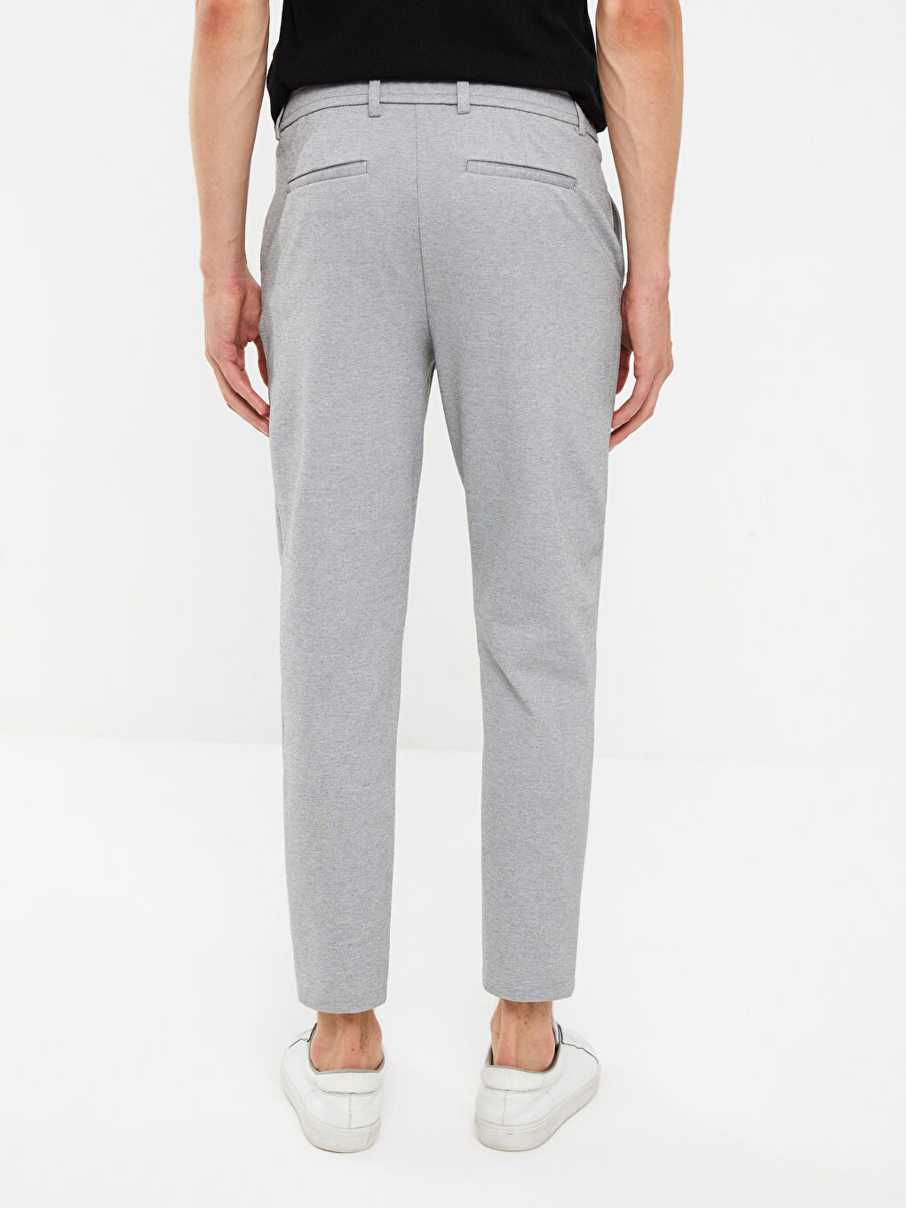 Slim Fit Knitted Men's Trousers-4