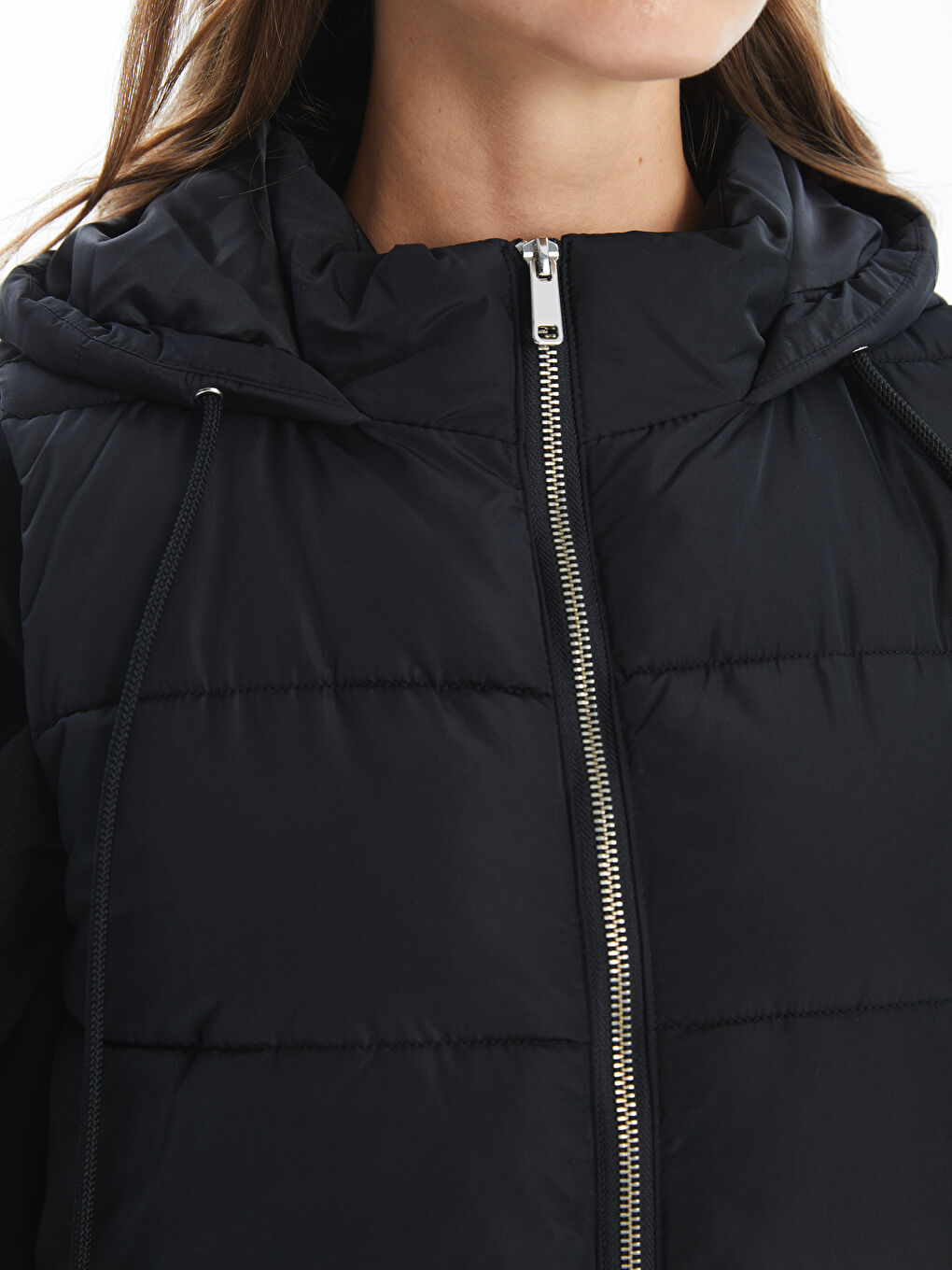 Women's Hooded Flat Inflatable Vest -S33595Z8-RQL