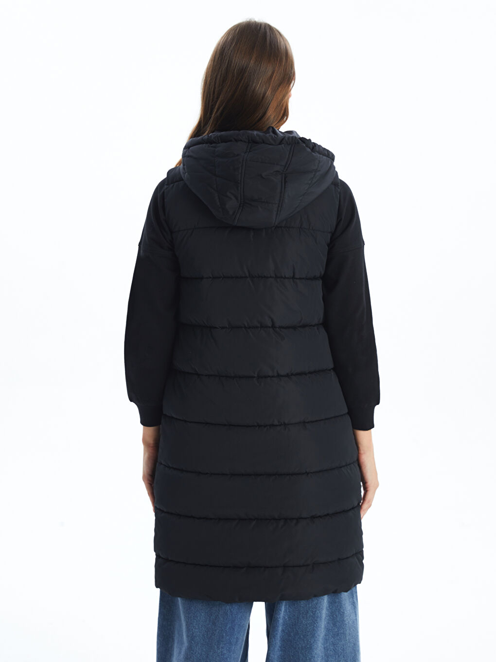 Women's Hooded Flat Inflatable Vest -S33595Z8-RQL