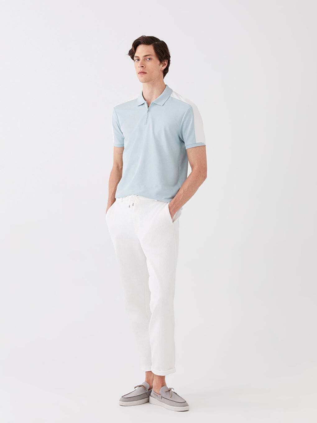 Polo Neck Short Sleeve Jersey Men's T-Shirt-2