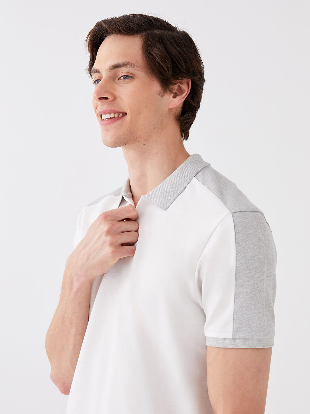 Polo Neck Short Sleeve Jersey Men's T-Shirt